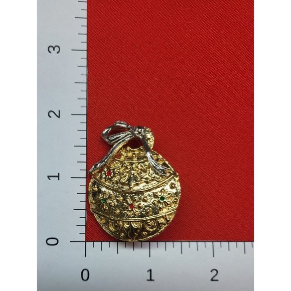 Christmas Pins Brooches Set of 4 Christmas Tree Angel Pearl Wreath Ornament - Picture 9 of 12